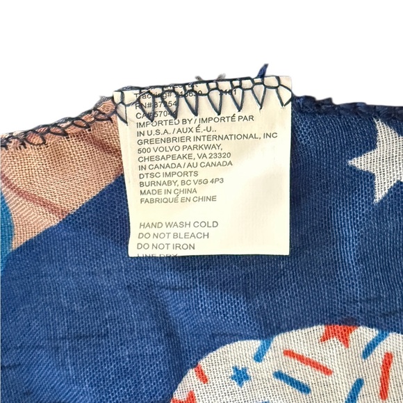 Patriotic Scarfs-Set of 3- Ice Cream/Stars/ 4th of July- 60”L x 12”W- Polyester - Picture 11 of 11